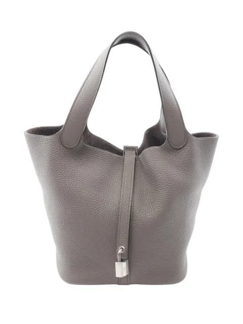 Hermès Pre-Owned 2018 Clemence Picotin Lock 22 handbag Grey 12B66UPAF79SEGQN