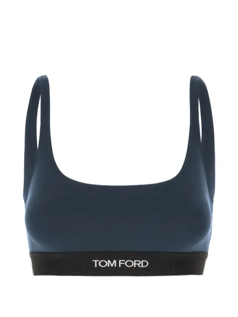 TOM FORD logo-underband bra Blue BRJ016JEX011