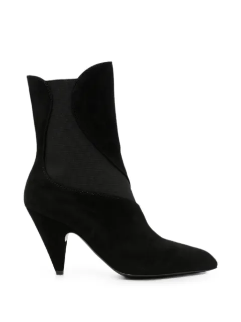 Sergio Rossi mesh-insert pointed-toe ankle boots Black B16560MFL461110