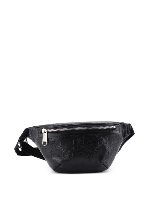 Gucci Pre-Owned GG Embossed Perforated Leather Small belt bag Black L5LDCW2CWC0IPYBF
