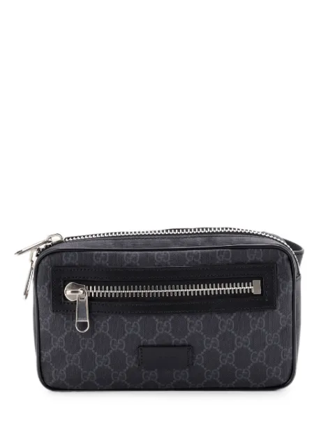 Gucci Pre-Owned Soft Zip GG Coated Canvas Small belt bag Black JL5FPJTR53DK4TY6