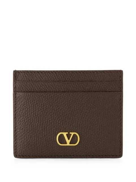 Valentino Garavani VLogo Signature leather card holder Brown WP0AJ7SNP