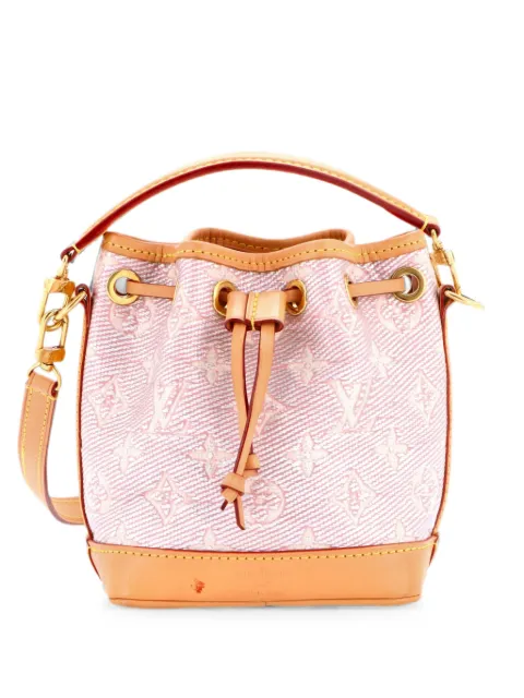 Louis Vuitton Pre-Owned Noe NM Handbag Monoglam Jacquard Canvas Nano bucket bag Metallic DMIESQNND5O1JVX0
