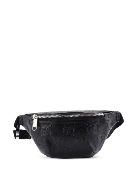 Gucci Pre-Owned GG Embossed Perforated Leather Small belt bag Black 7BTG2XKYZ1JETUV0