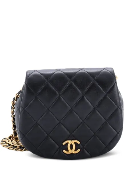 CHANEL Pre-Owned Coco Mail Clutch with Chain Quilted Calfskin Small crossbody bag Black IH8USWGV66NF30SM