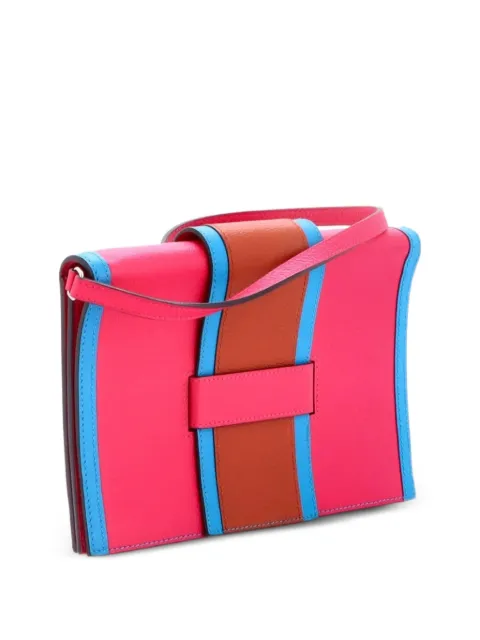 Hermès Pre-Owned H Passant Clutch Shoulder Bag Evercolor crossbody bag Blue HU9WN3IA9LAB3OGV