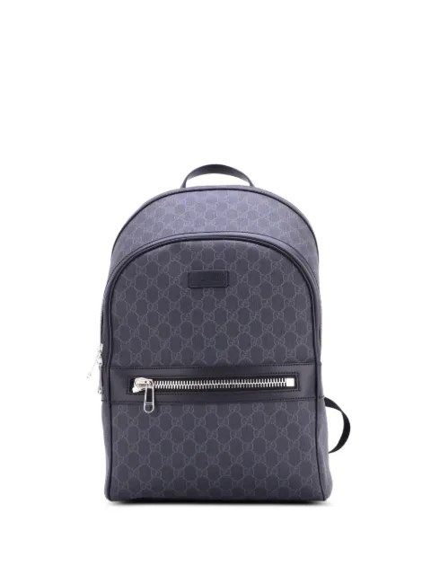Gucci Pre-Owned Front Zip Pocket GG Coated Canvas Medium backpack Black I6A5B5Q5D2CVU6A5