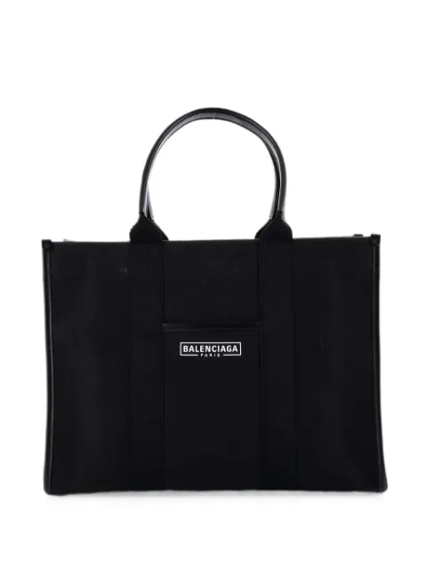 Balenciaga Pre-Owned Hardware Canvas Medium tote bag Black HJM4W7MLA18Q7XMX