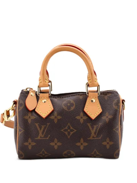 Louis Vuitton Pre-Owned Speedy Bandouliere NM Bag Monogram Canvas Nano crossbody bag Brown BCDAWJZME4B68VI0