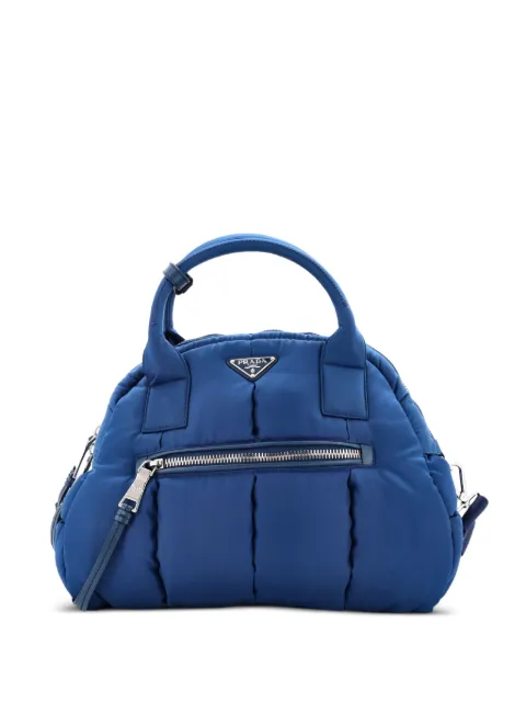 Prada Pre-Owned Bomber Convertible Bowler Bag Tessuto Medium handbag Blue 4F6CHU1GYEWRUQB2