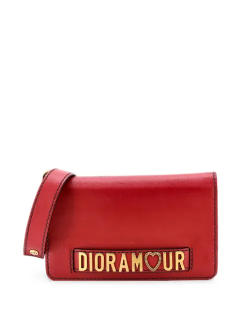 Christian Dior Pre-Owned DiorAmour Wristlet Clutch Leather pouch Red 2M2TW21TZ6V9WMRG