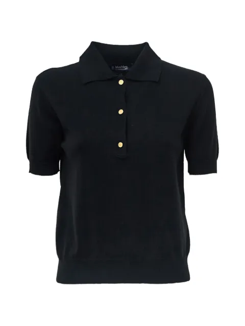 'S Max Mara Pomposa short-sleeve polo shirt Black 2629366051600