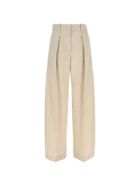 Brunello Cucinelli pleated wide-leg trousers Neutrals MB162P9307C027