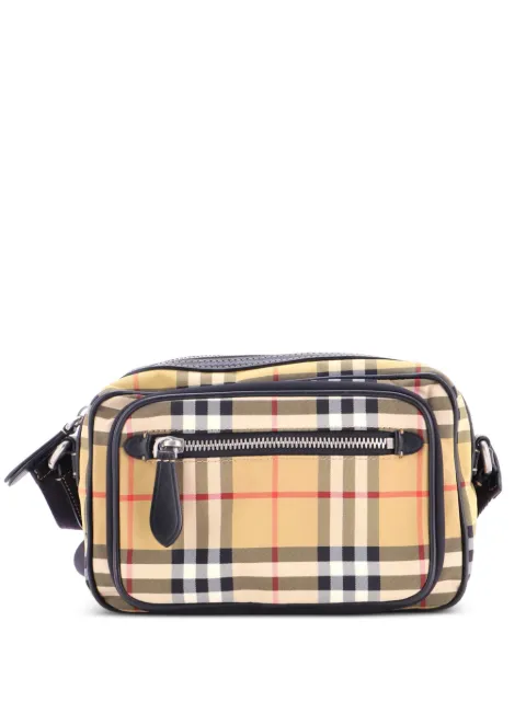 Burberry Pre-Owned Front Pocket Vintage Check Canvas crossbody bag Black BCHM0OYNJYE92I71
