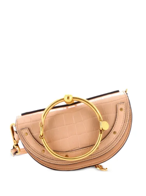 Chloé Pre-Owned Nile Crocodile Embossed Leather Mini crossbody bag Neutrals 7O1FFM2C6BLENVU4