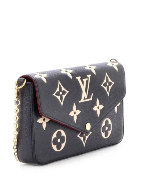 Louis Vuitton Pre-Owned Felicie Pochette Bicolor Monogram Empreinte Giant crossbody bag Black 2LMB9TDIX99V3EOR
