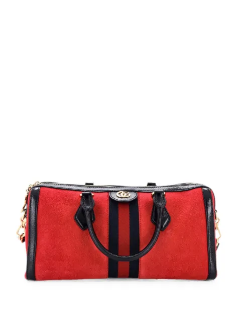 Gucci Pre-Owned Ophidia Boston Bag Suede Medium satchel Red 0WK0UPSI04GURGN8