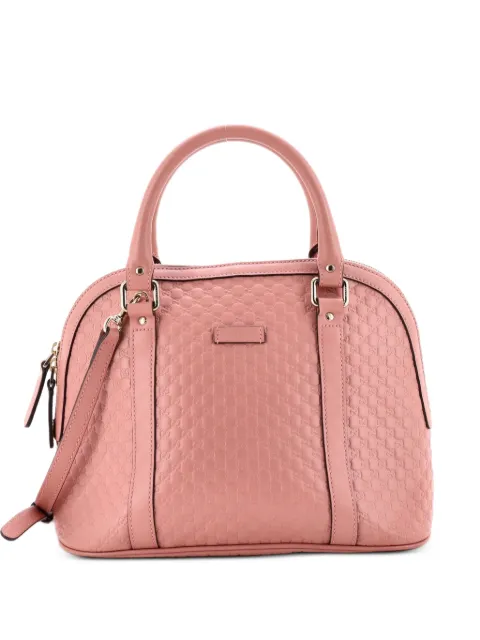 Gucci Pre-Owned Convertible Dome Microguccissima Leather Medium satchel Pink MB1ADA2HVZUMUHK8