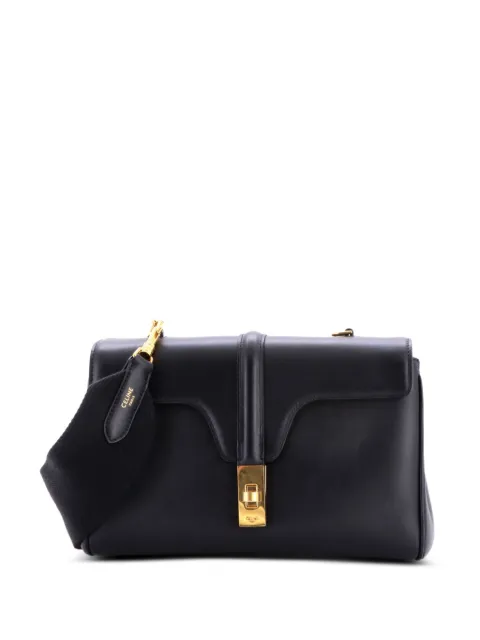 Celine Pre-Owned Soft 16 Bag Smooth Calfskin Teen shoulder bag Black WGVPXI0PE4G71DF8