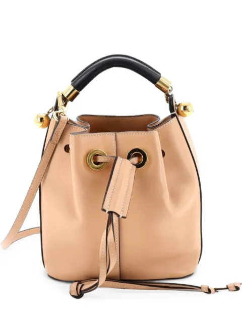 Chloé Pre-Owned Gala Leather Small bucket bag Neutrals 821VIGGMERKE49ED