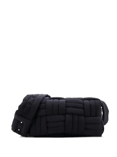 Bottega Veneta Pre-Owned Padded Tech Cassette Intrecciato Nylon crossbody bag Black 7WSWCEJVCCOW2XC8