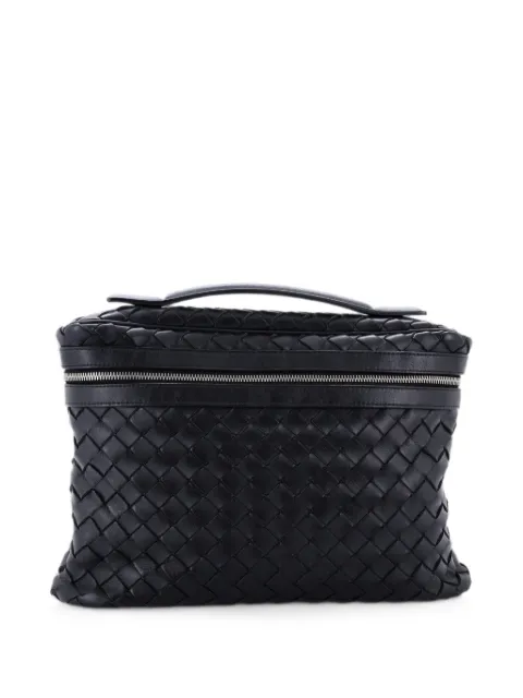 Bottega Veneta Pre-Owned Vanity Case Intrecciato Leather pouch Black RC6MZV1OY0JQ7DT9