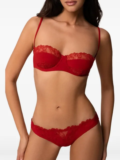 Kiki de Montparnasse La Rose lace-trim underwired bikini Red HS2610B039