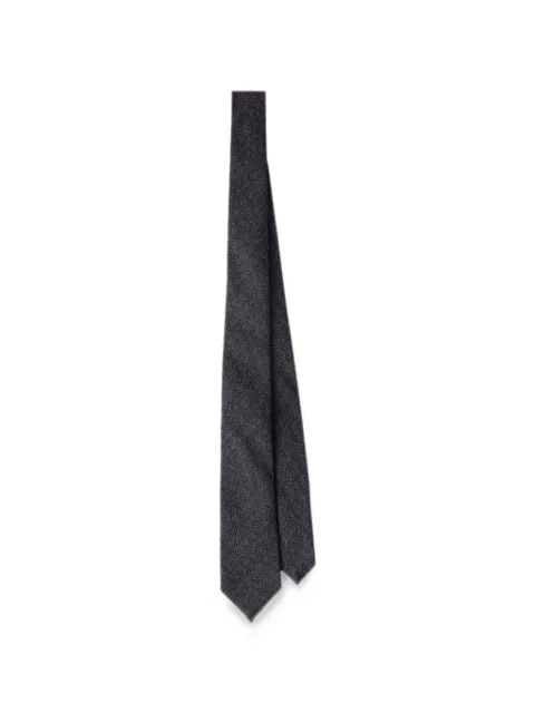 Prada wool and silk tie Grey UCR77S1416363