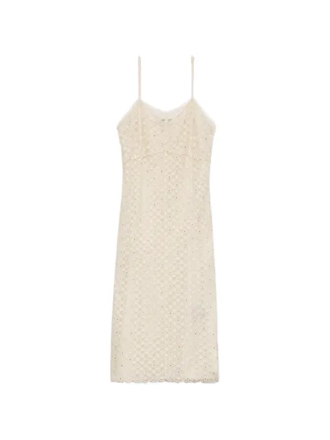 Prada embroidered lace dress Neutrals P3S80RSOOO6136