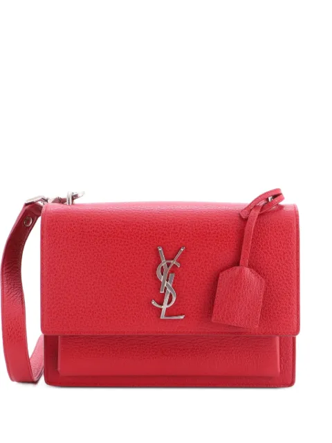 Saint Laurent Pre-Owned Sunset Satchel Leather Medium crossbody bag Red 0F0FKCF6H2B0WZYK