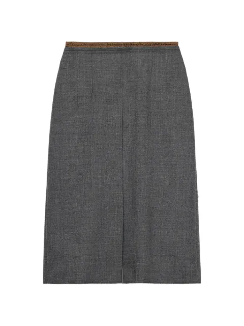 Prada pleated wool skirt Grey P10A8SOOO6011