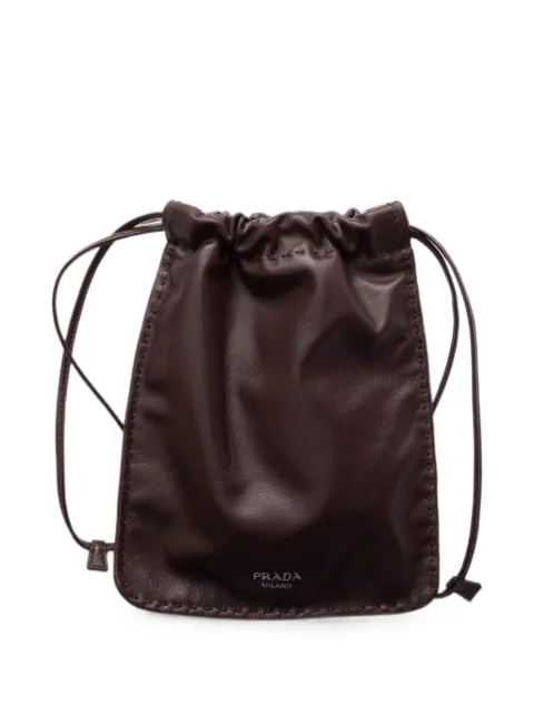 Prada nappa-leather smartphone pouch Brown 1ZT0922DX8