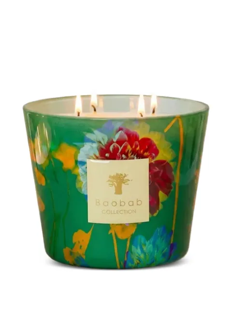 Baobab Arty Flowers signature floral-print candle Green MAX10AFBO