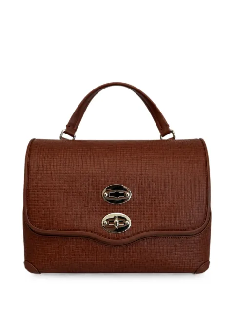 Zanellato small Postina textured-leather tote bag Brown 0709602330000