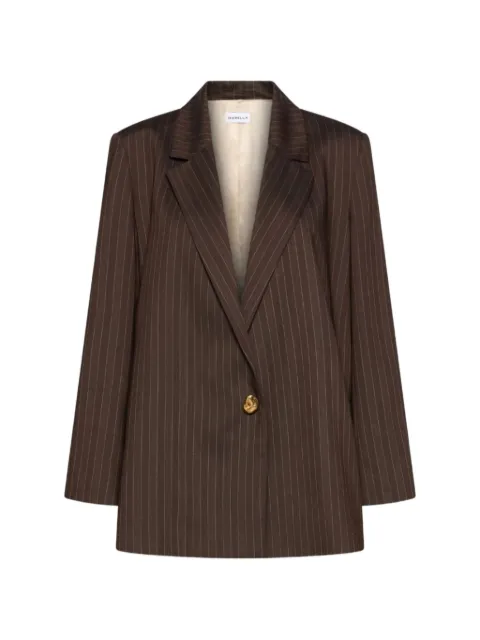 Marella pinstripe-pattern single-breasted blazer Brown 2623046061200