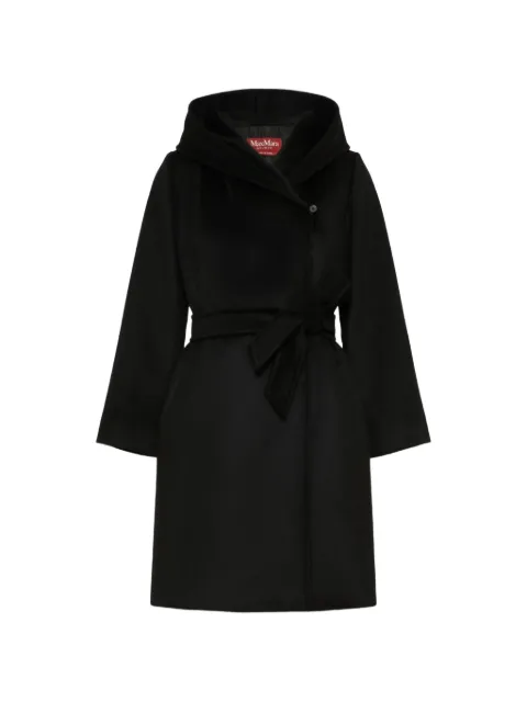 Max Mara belted hooded coat Black 2626016091600