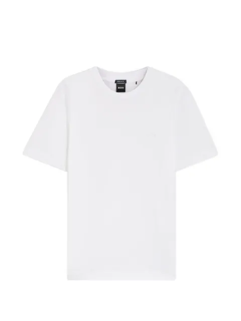 BOSS logo-embroidered T-shirt White 50565995