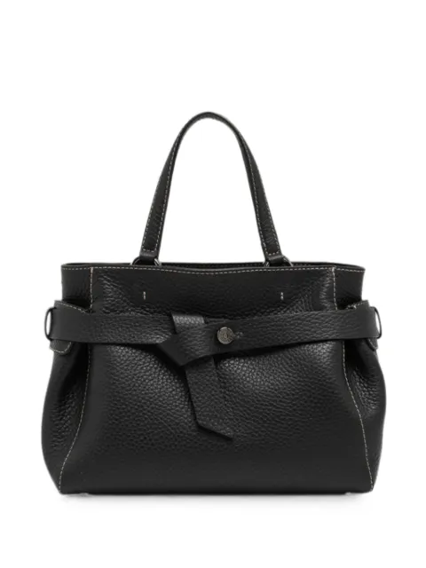 GIANNI CHIARINI Miranda knotted pebble-effect tote bag Black BS11886RNGFRSH