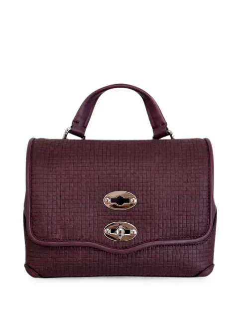 Zanellato baby Postina textured-leather tote bag Purple 0709602330000