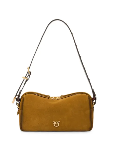 PINKO Boston suede shoulder bag Brown 106967A3DB