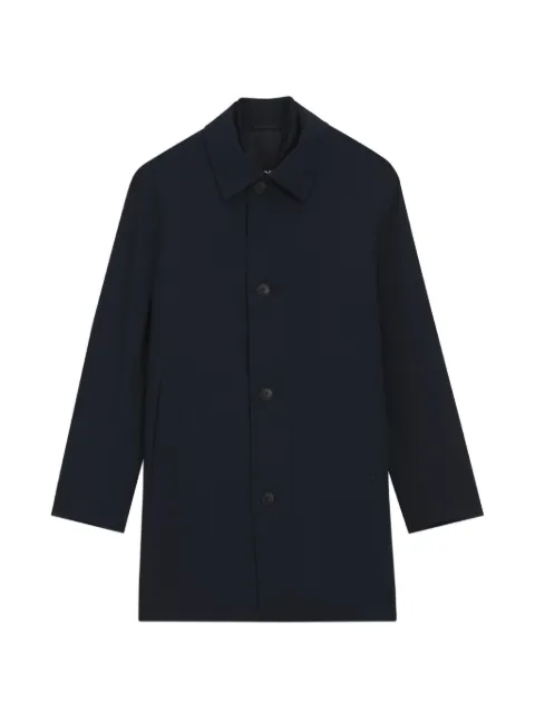 BOSS button-up collared coat Blue 50564677