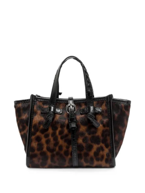 GIANNI CHIARINI mini Miss Marcella leopard-print tote bag Brown BS12445CRFYLEO