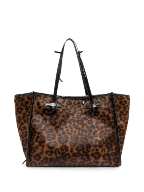 GIANNI CHIARINI Marcella leopard-print tote bag Brown BS12450CRFYLEO
