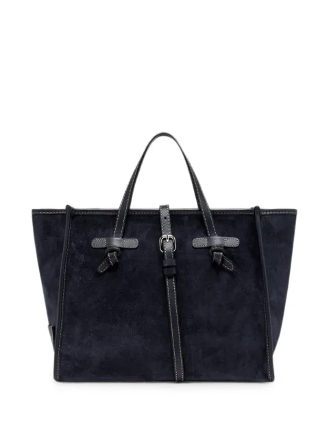 GIANNI CHIARINI Marcella 32 suede tote bag Blue BS9762CMPL