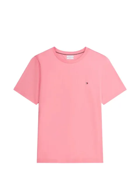 Tommy Hilfiger Flag-embroidery crew-neck T-shirt Pink MW0MW39995