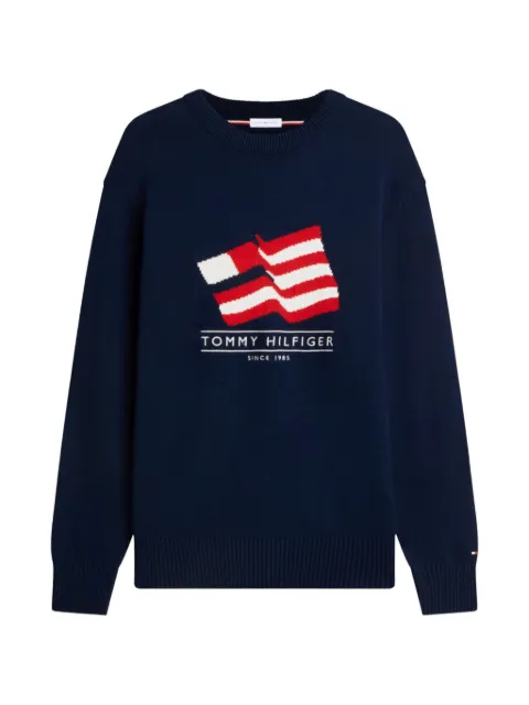 Tommy Hilfiger intarsia Flag sweater Blue MW0MW43386