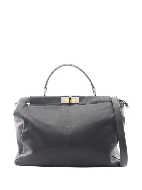 Fendi Pre-Owned 2000-2010 Large Goatskin Peekaboo Iconic satchel Black S14G648HEP3W2FK1