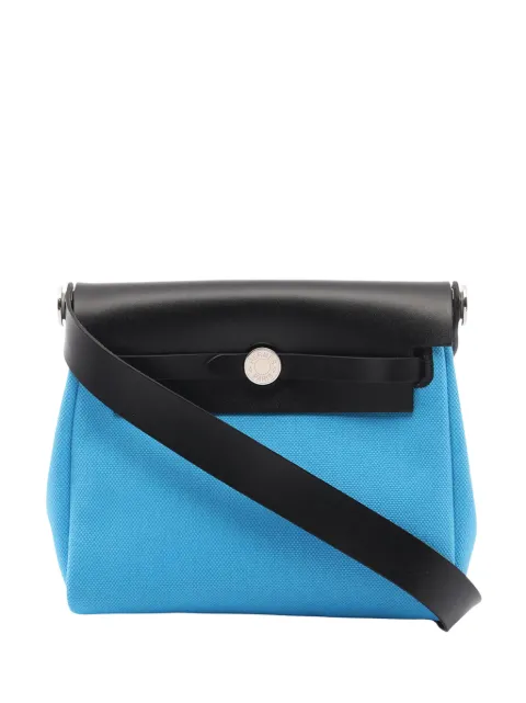 Hermès Pre-Owned 2025 Military Toile and Vache Hunter Herbag Zip 20 crossbody bag Blue PHWN9Y53BL6IKRAP