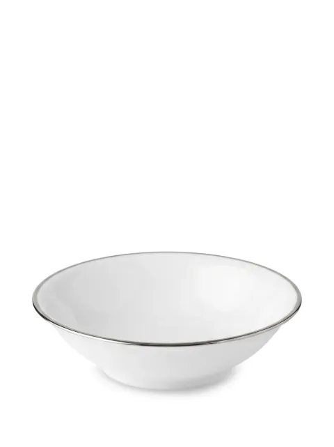 GINORI 1735 Luna Argonauti silver-tone rim bowl White 61329