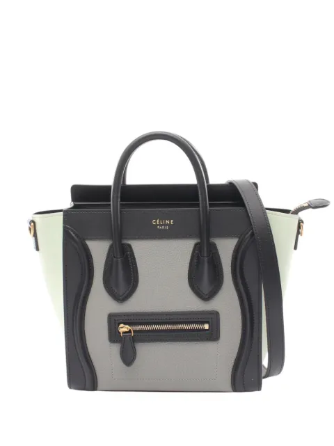 Celine Pre-Owned 2000-2026 Nano Tricolor Leather Luggage Tote satchel Grey JIDRIV4KDNSGQOT5